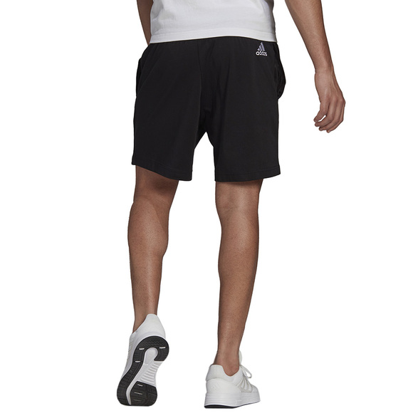 Spodenki męskie adidas AeroReady Essentials Linear Logo Shorts czarne GK9604