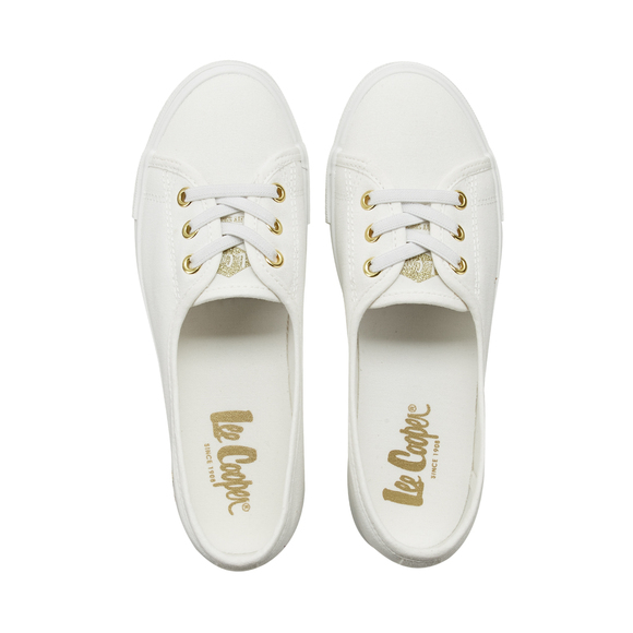 Buty damskie Lee Cooper biało-złote LCW-26-02-4043LA