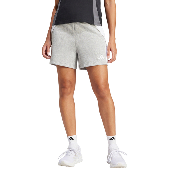 Spodenki damskie adidas Tiro 24 Sweat szaro-białe IR9327