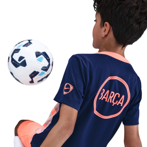 Koszulka dla dzieci Nike FC Barcelona Academy Pro granatowo-pomrańczowa HM4185 411