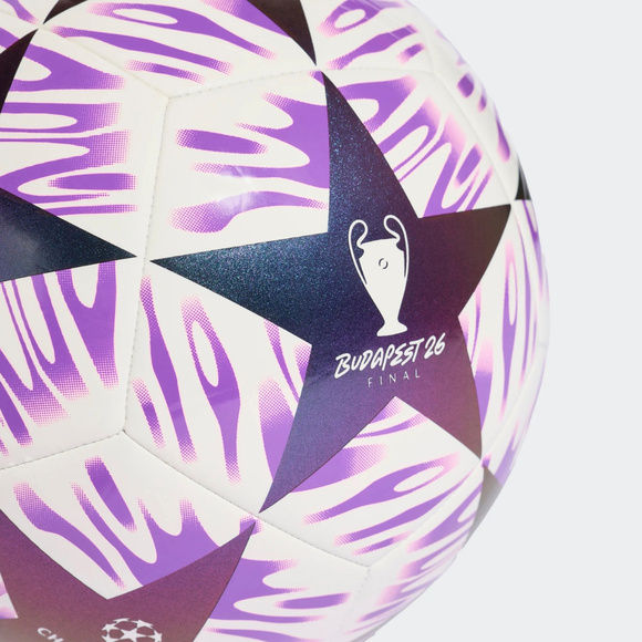 Piłka nożna adidas UCL 25/26 Final Club biało-fioletowa JX9093
