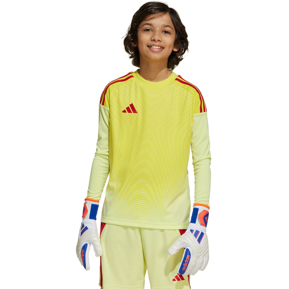 Koszulka bramkarska dla dzieci adidas Tiro 25 Competition Long Sleeve Jersey żółto-czerwona KJN2020