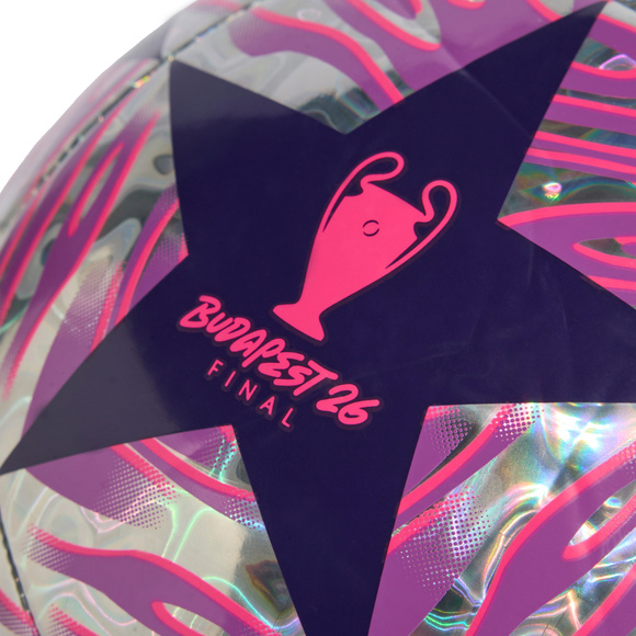 Piłka nożna adidas UCL 25/26 Final Training Foil fioletowa JX9104