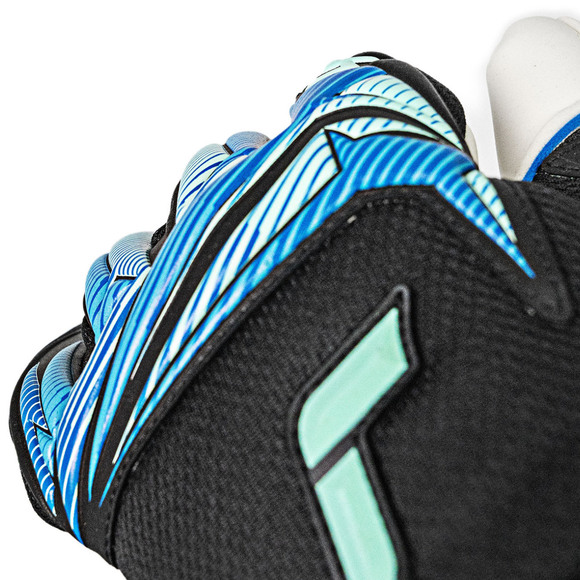 Rękawice bramkarskie Reusch Attrakt RE:GRIP NC czarno-niebieskie 5670535 7272