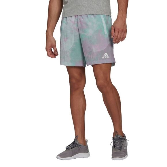 Spodenki męskie adidas Essentials Short fioletowo-zielone GL0065