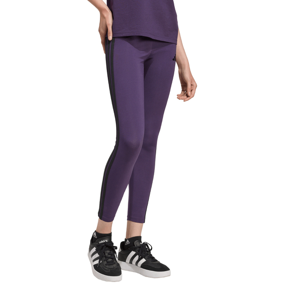 Legginsy damskie adidas Essentials 3-Stripes Cotton fioletowe JY3176
