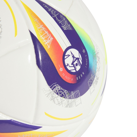 Piłka nożna adidas Women's Euro25 Mini biało-fioletowa JH1271