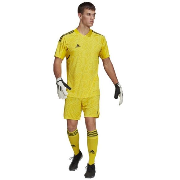 Koszulka męska adidas Condivo 22 Goalkeeper Jersey Short Sleeve żółta HF0138