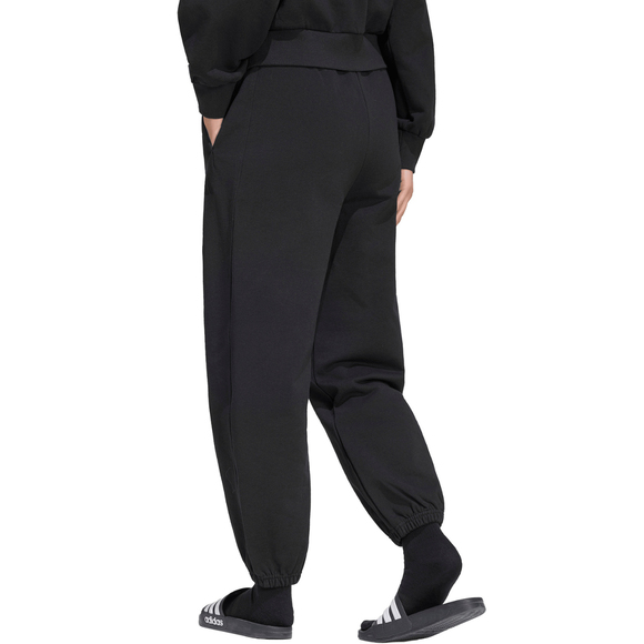 Spodnie damskie adidas Kit Small Logo Regular Cuffed czarne KU7935