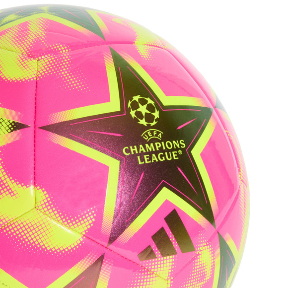 Piłka nożna adidas UCL Club 26/27 League Stage różowo-żółta KE9760