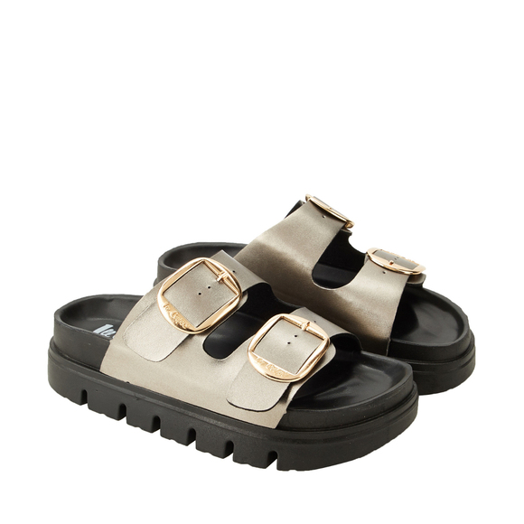 Klapki damskie Lee Cooper srebrne LCW-26-35-4461LA