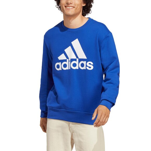 Bluza męska adidas Essentials French Terry Big Logo niebieska IC9325