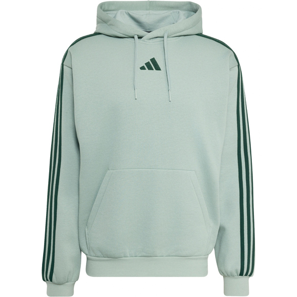 Bluza męska adidas Essentials 3-Stripes Fleece Hoodie jasnozielona KY4172