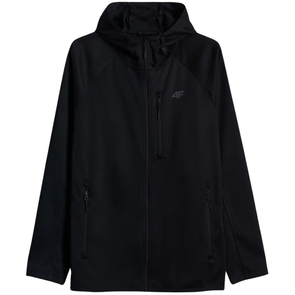 Kurtka męska softshell 4F M646 głęboka czerń 4FWAW26TSOFM646 20S