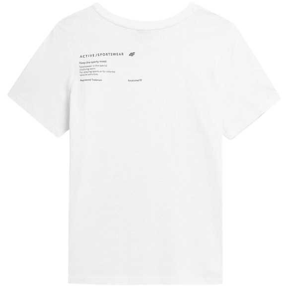 Koszulka damska 4F biała H4Z22 TSD025 10S