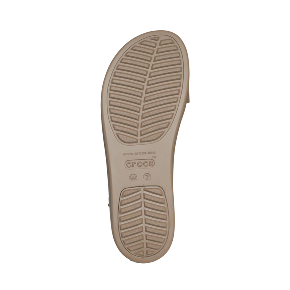 Sandały damskie Crocs Brooklyn Low Wedge beżowe 206453 2EL