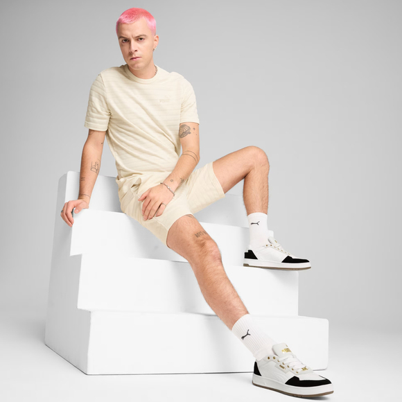 Koszulka męska Puma Ess Elevated Structured Tee beżowa 684722 99