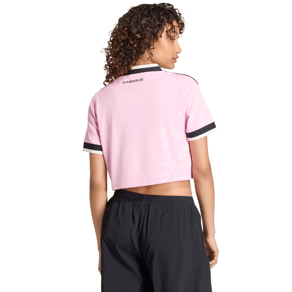 Koszulka damska adidas Juventus 26/27 Away Cropped Jersey różowo-czarna KB8842