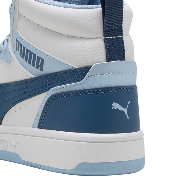 Buty dla dzieci Puma Rebound V6 Mid biało-niebieskie 393831 32