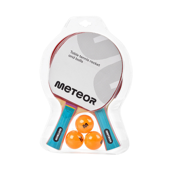 Zestaw do tenisa stołowego Meteor 2 rakietki Zephyr 1*, 3 piłeczki 15021