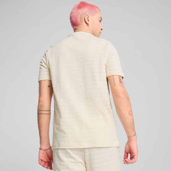 Koszulka męska Puma Ess Elevated Structured Tee beżowa 684722 99