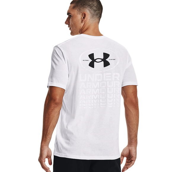 Koszulka męska Under Armour Repeat Ss graphics biała 1371264 100