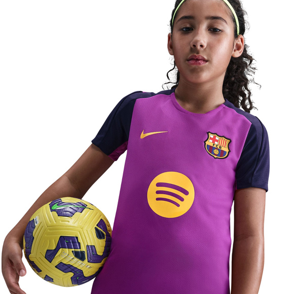 Koszulka dla dzieci Nike FC Barcelona Strike fioletowa HJ7831 552