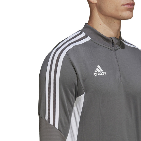 Bluza męska adidas Condivo 22 Training 1/2 zip szaro-biała HD2312