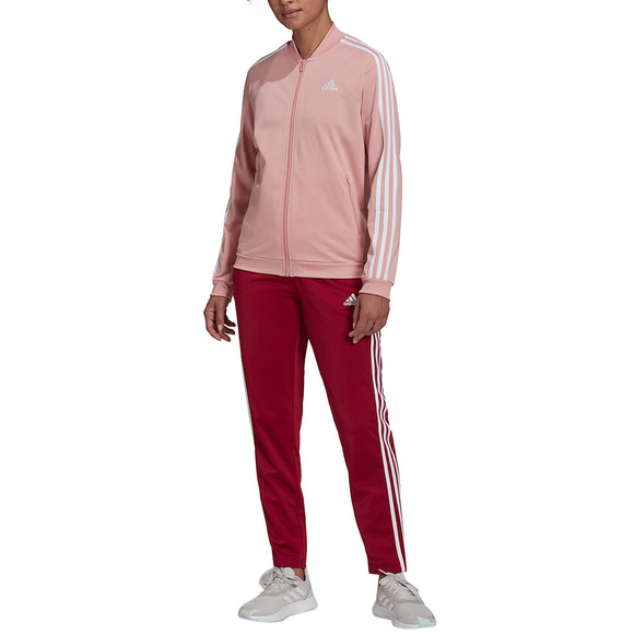 Dres damski adidas Essentials 3-Stripes Track Suit różowy HD4301