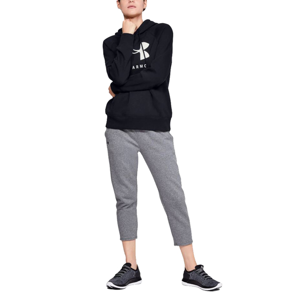 Bluza damska Under Armour Rival Fleece Graphic Hoodie czarna 1348550 001