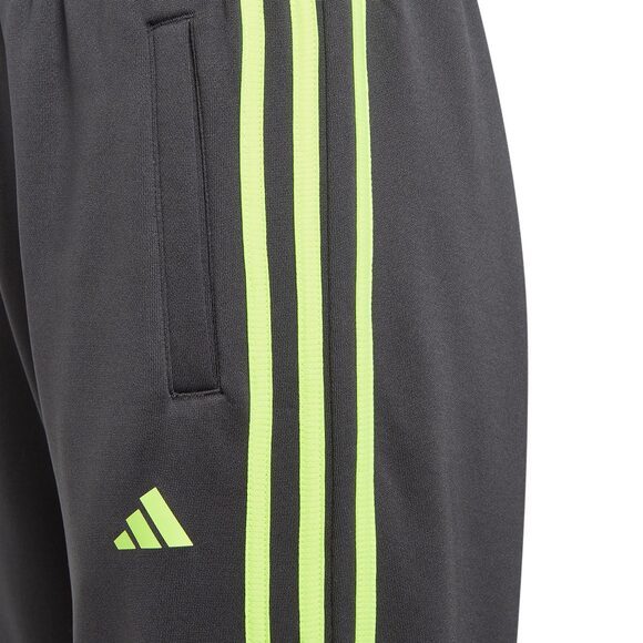 Spodnie dla dzieci adidas Train Essentials Aeroready czarno-zielone HZ0087