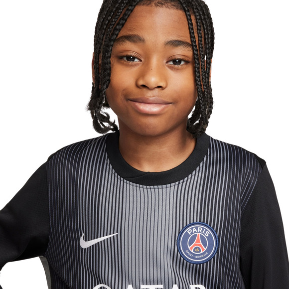 Koszulka dla dzieci Nike PSG Goalkeeper Stadium 2025/26 czarna HJ5267 010