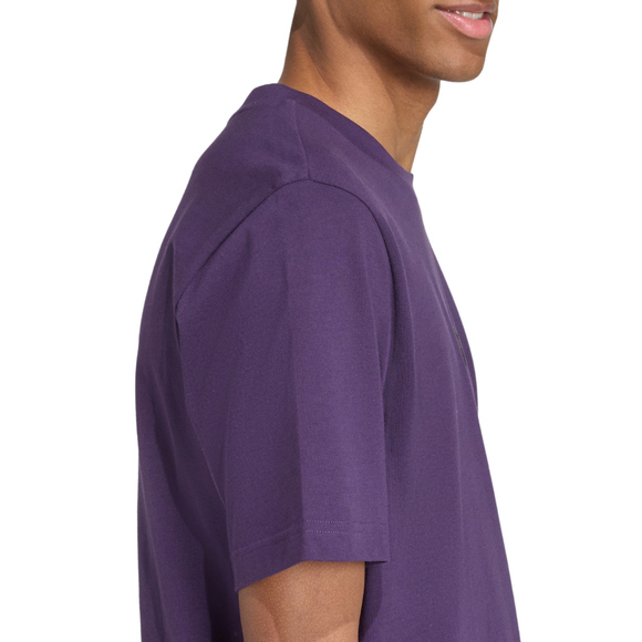 Koszulka męska adidas Essentials Small Logo Single Jersey fioletowa JW6232