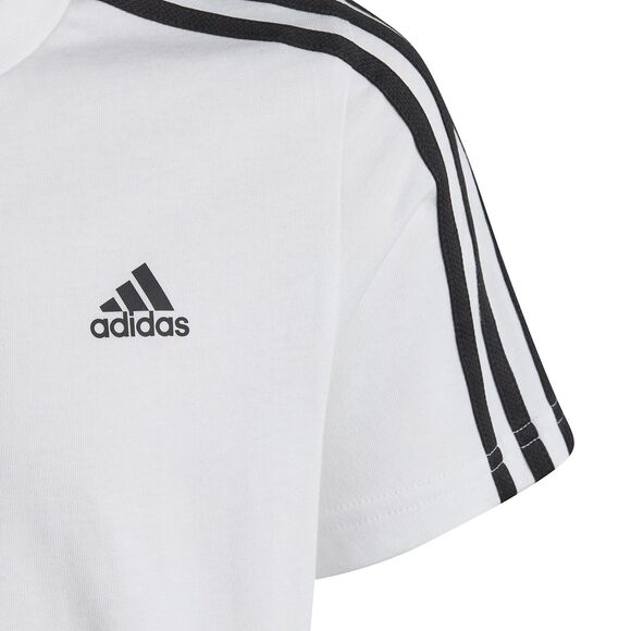 Koszulka dla dzieci adidas Essentials 3-Stripes Cotton Tee biała IC0605