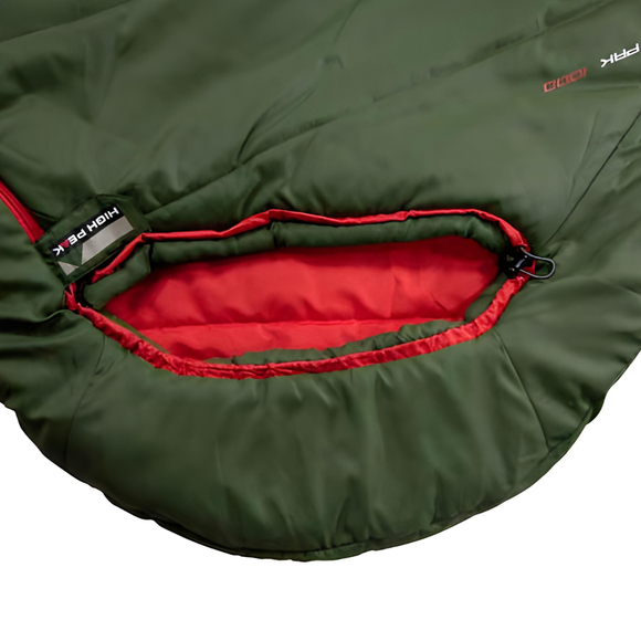 Śpiwór High Peak Pak 1000 Eco 220x80x50 cm zielono-czerwony 23251