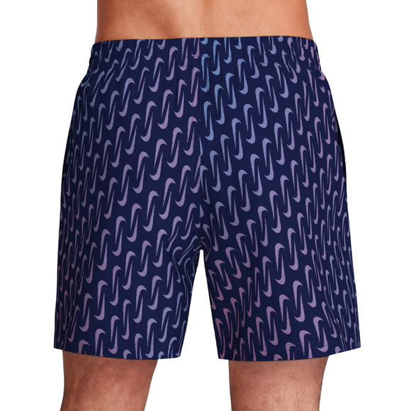 Spodenki kąpielowe Nike Breaker Swoosh Link Midnig granatowo-różowo-fioletowe NESSG577 440