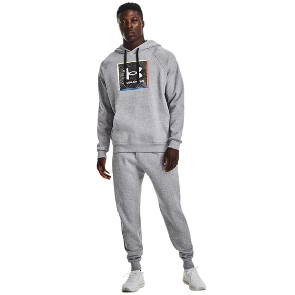 Bluza męska Under Armour UA Rival Flc Graphic Hoodie szara 1370349  011