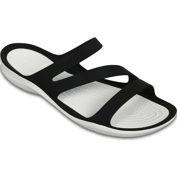 Klapki damskie Crocs Swiftwater Sandal W czarno-białe 203998 066