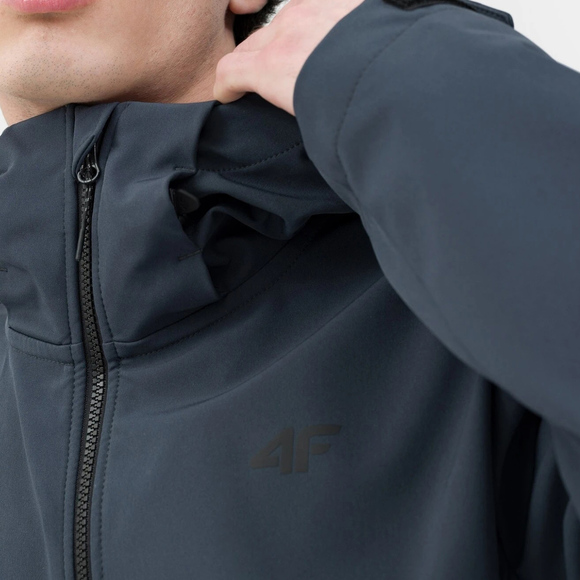 Kurtka męska softshell 4F M043 ciemny szary 4FSS23TSOFM043 23S