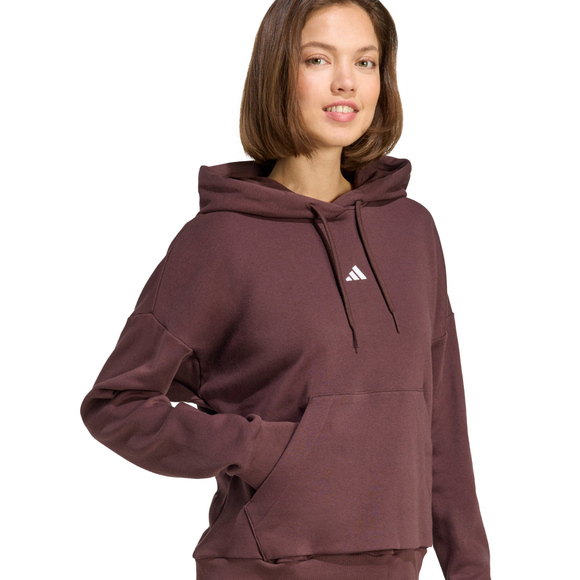 Bluza damska adidas Essentials Small Logo Feel Cozy brązowa JV7314