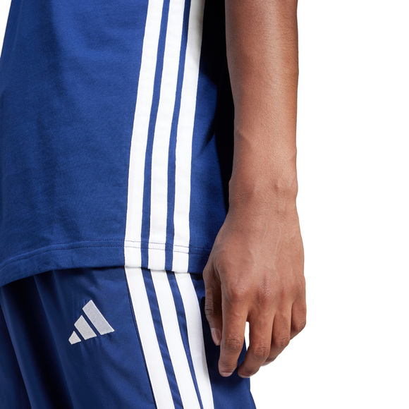 Koszulka męska adidas Essentials 3-Stripes Single Jersey niebieska JE6399