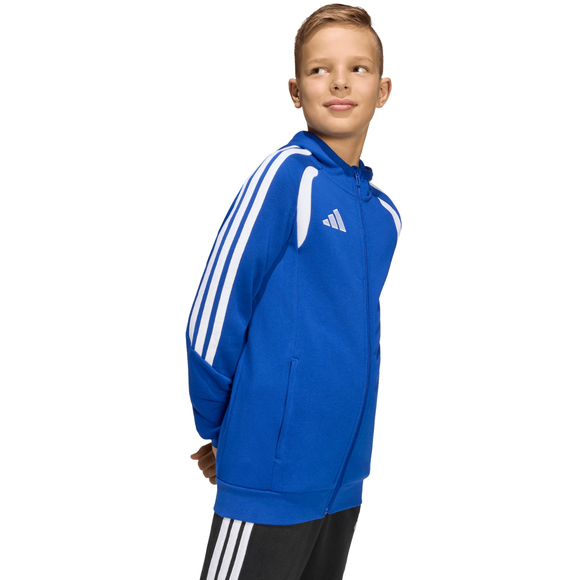 Bluza dla dzieci adidas Tiro 26 League Sweat Full Zip Hoodie niebieska KF9102