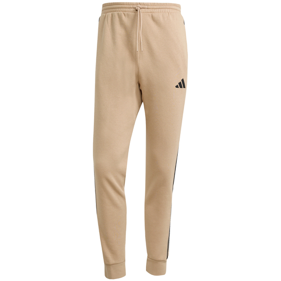Spodnie męskie adidas Essentials 3-Stripes Fleece beżowe JX0712