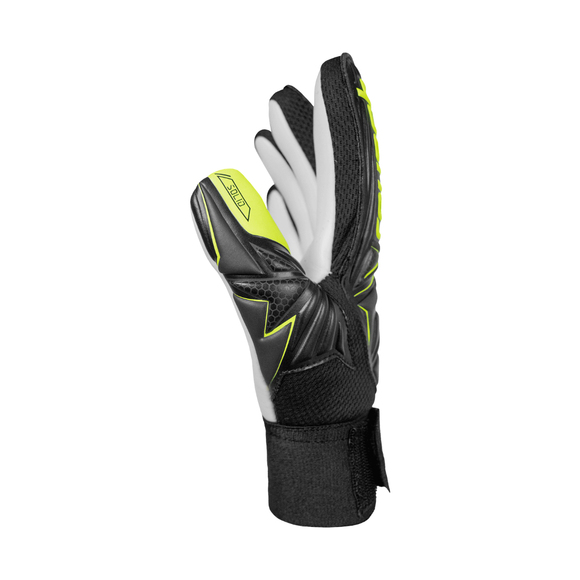 Rękawice bramkarskie Reusch Attrakt Starter Solid Finger Support Junior czarno-białe 5672511 7752