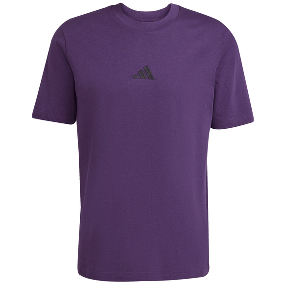 Koszulka męska adidas Essentials Small Logo Single Jersey fioletowa JW6232