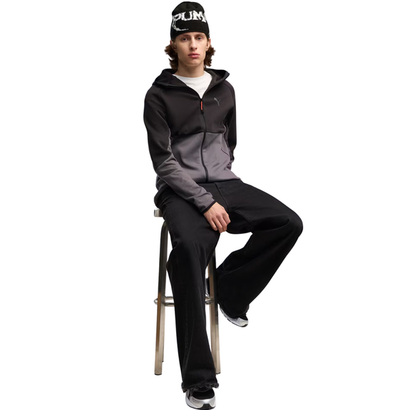 Bluza męska Puma Tech Slim Elevated czarno-szara 693951 34