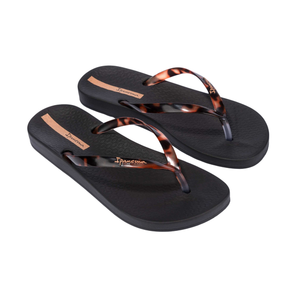 Klapki damskie Ipanema Anat Connect czarno-brązowe 83648-AR100