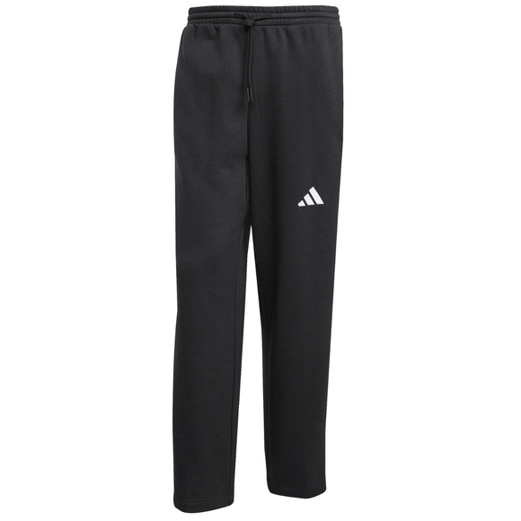 Spodnie męskie adidas Essentials Three Stripes Fleece Wide Leg czarne JM1770