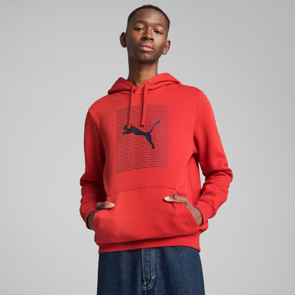 Bluza męska Puma Ess Logo Lab Hoodie FL czerwona 684669 15