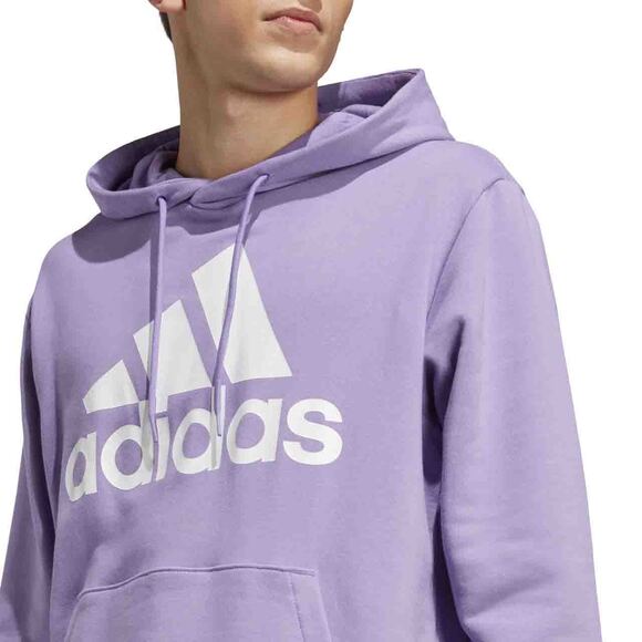 Bluza męska adidas Essentials French Terry Big Logo Hoodie fioletowa IC9368